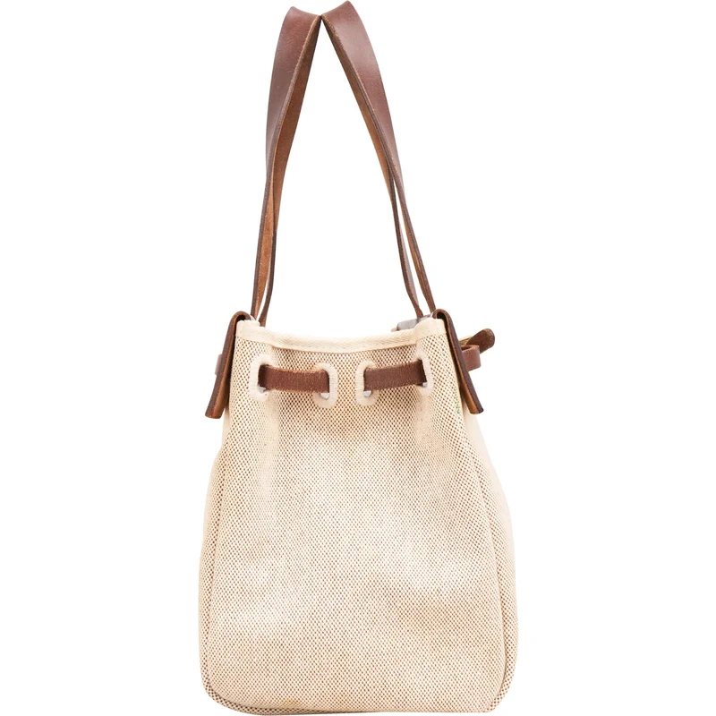 Hermès Canvas & Leather Cabas GM Shoulder Bag