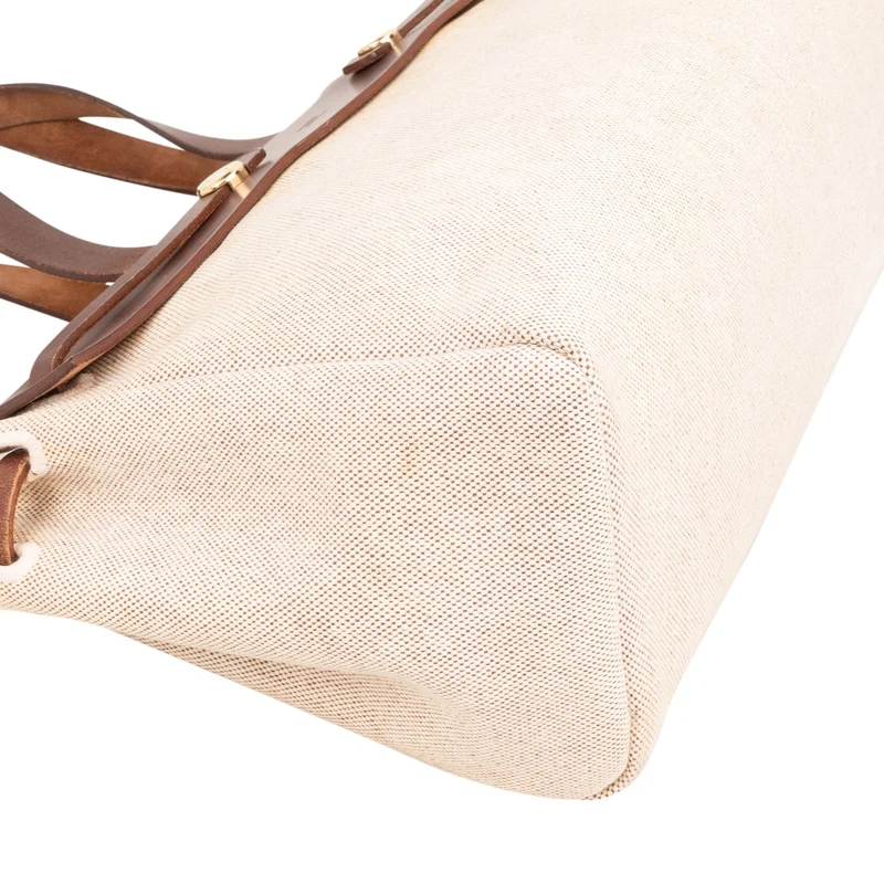 Hermès Canvas & Leather Cabas GM Shoulder Bag