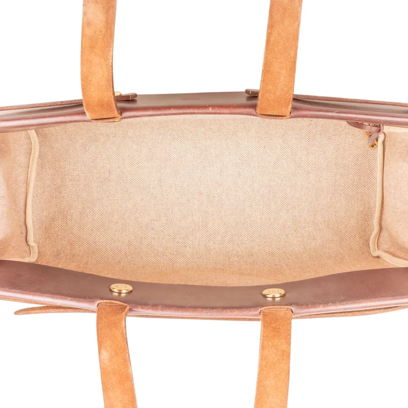 Hermès Canvas & Leather Cabas GM Shoulder Bag