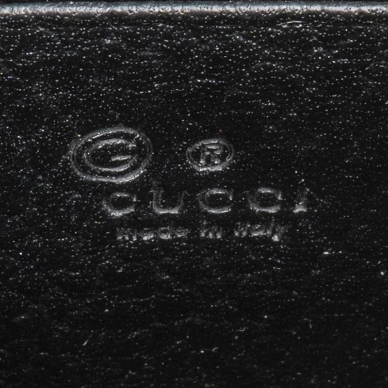 Gucci Grained Leather Interlocking GG Wallet On Chain Crossbody Bag