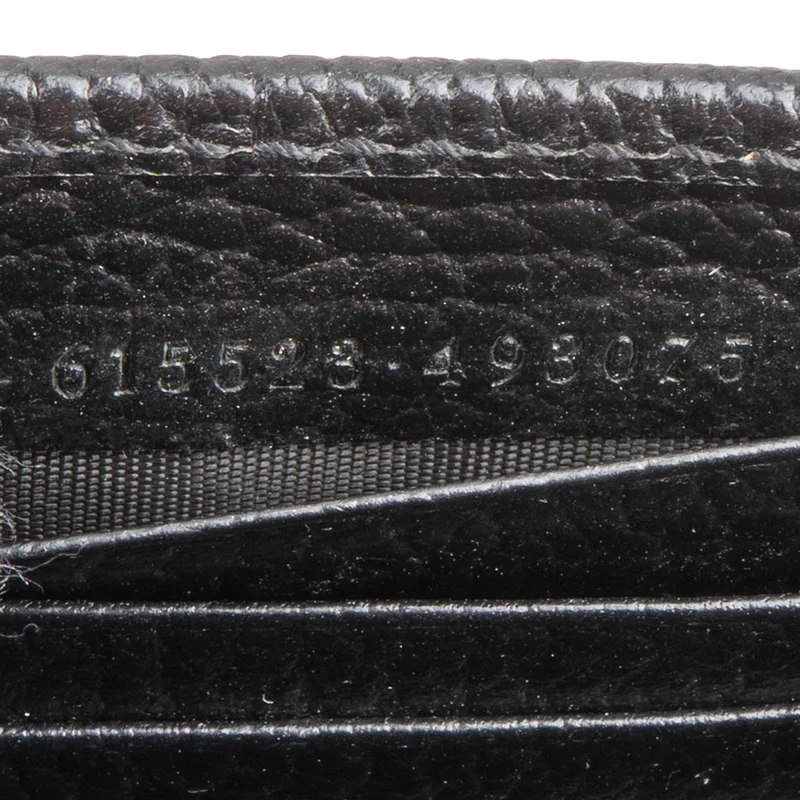 Gucci Grained Leather Interlocking GG Wallet On Chain Crossbody Bag