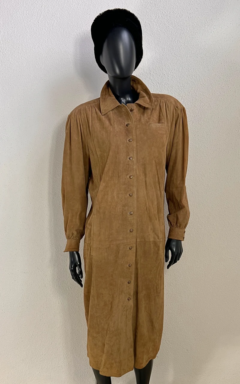 Vintage Suede Leather Dress
