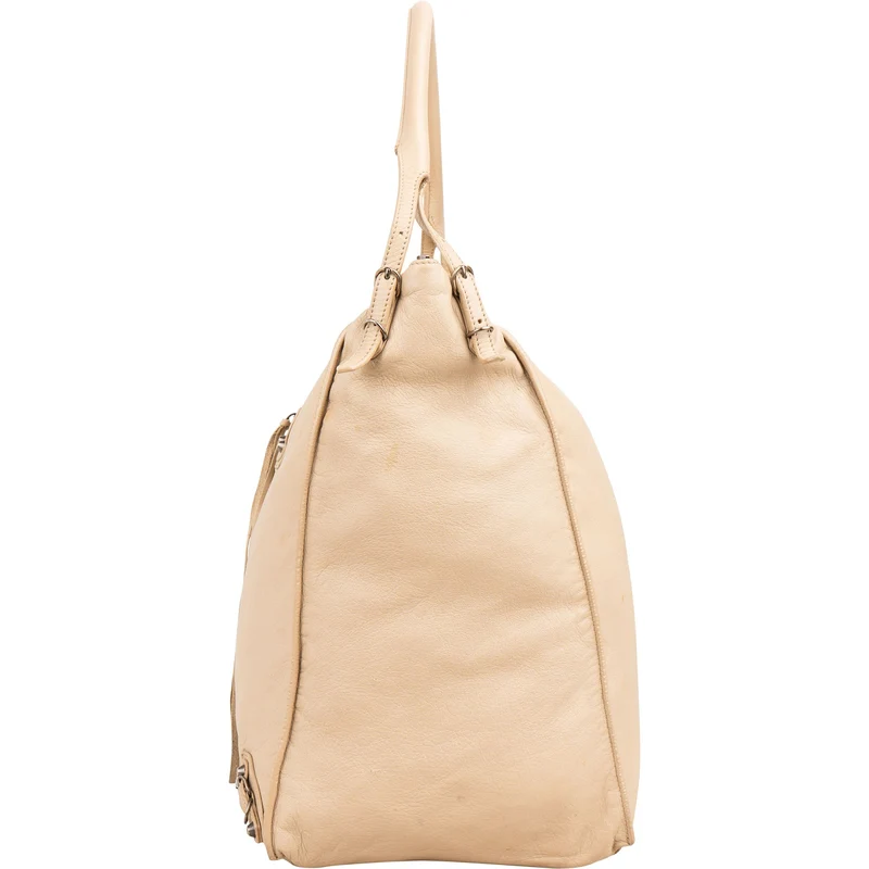 Balenciaga Beige Leather Classic City Day Hobo Shoulder Bag