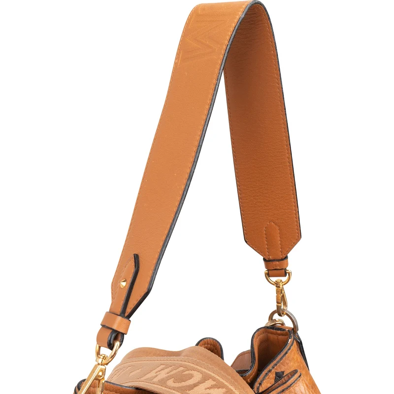 MCM Monogram Visetos Canvas Aren Bucket Drawstring Crossbody Bag