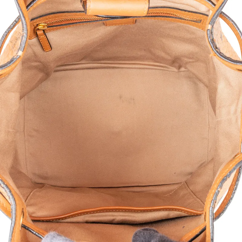 MCM Monogram Visetos Canvas Aren Bucket Drawstring Crossbody Bag