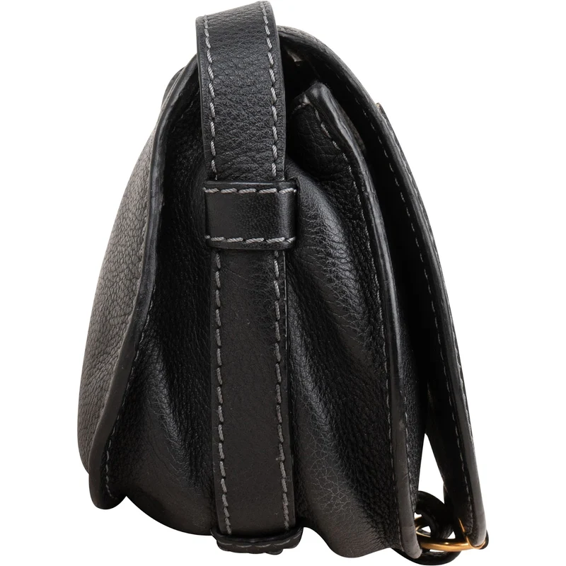 Chloé Grained Calfskin Marcie Small Saddle Crossbody Bag