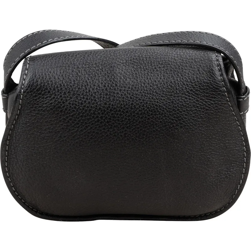 Chloé Grained Calfskin Marcie Small Saddle Crossbody Bag