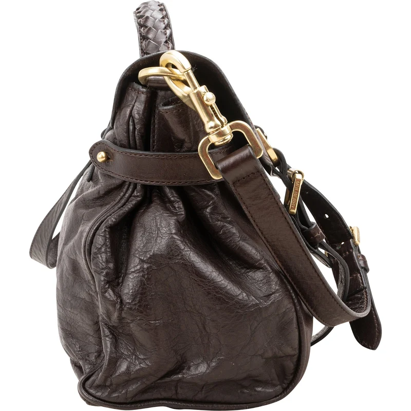 Mulberry Brown Buffalo Leather Small Alexa Satchel Handbag