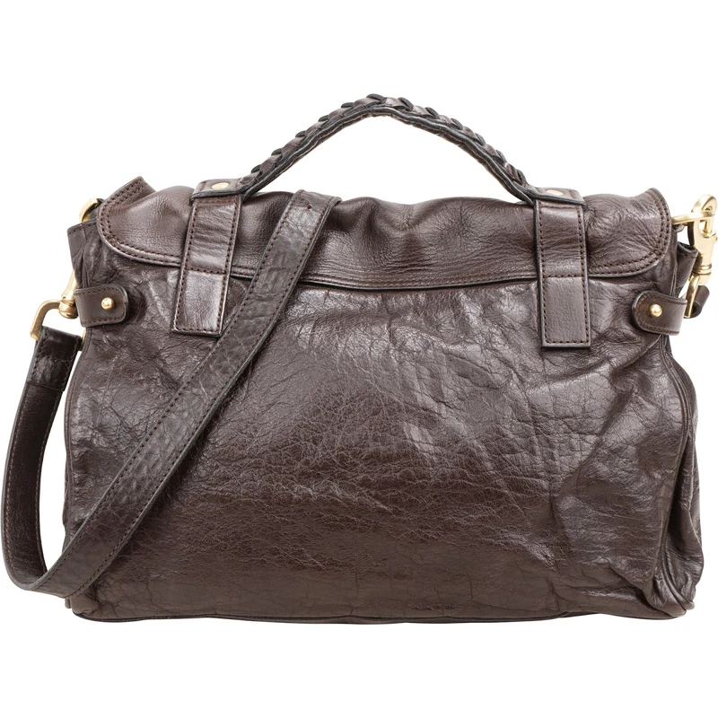 Mulberry Brown Buffalo Leather Small Alexa Satchel Handbag