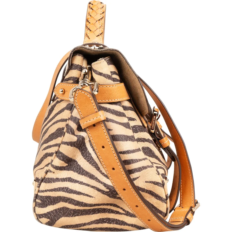 Mulberry Mixed Animal Hair Printed Calsfkin Travel Alexa Satchel Handbag