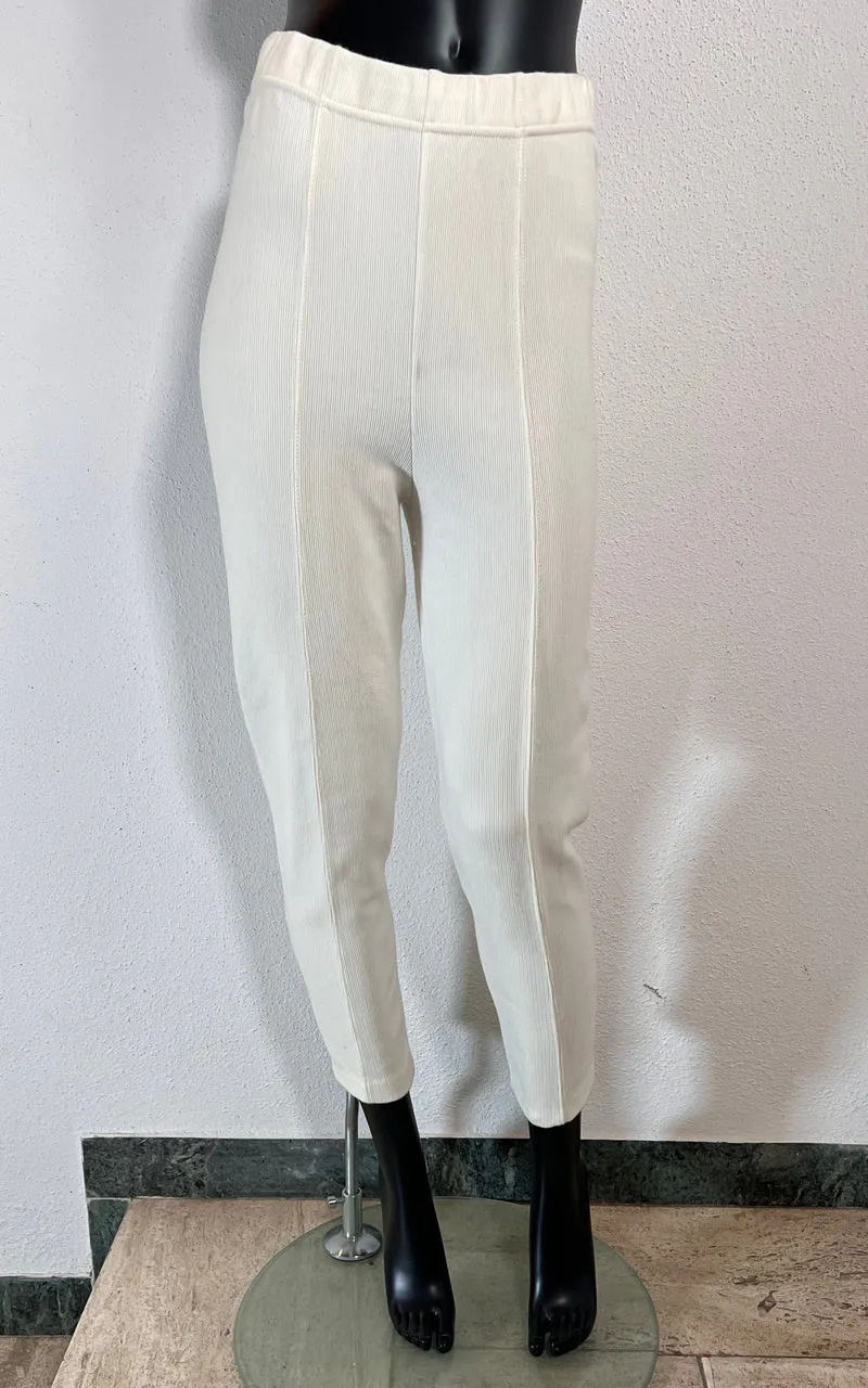 Vintage Warm Cotton Rib Pants
