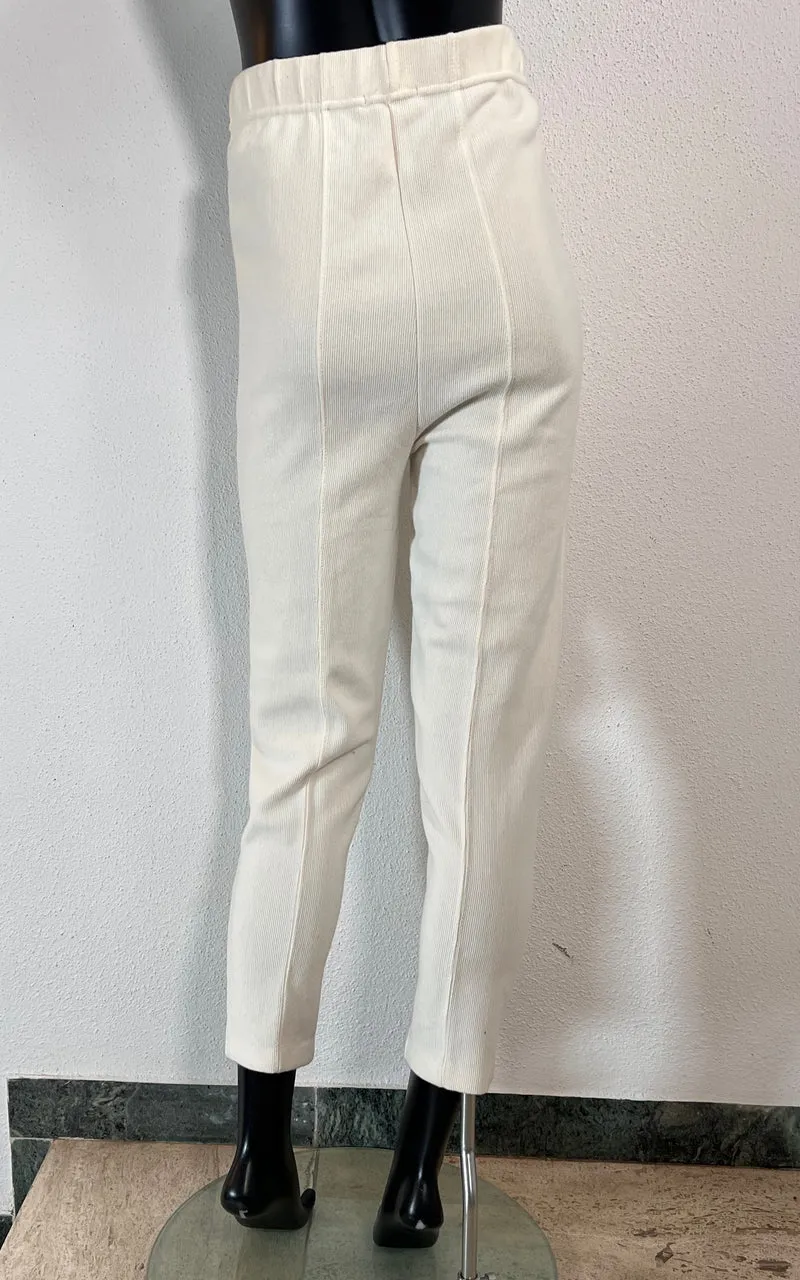 Vintage Warm Cotton Rib Pants