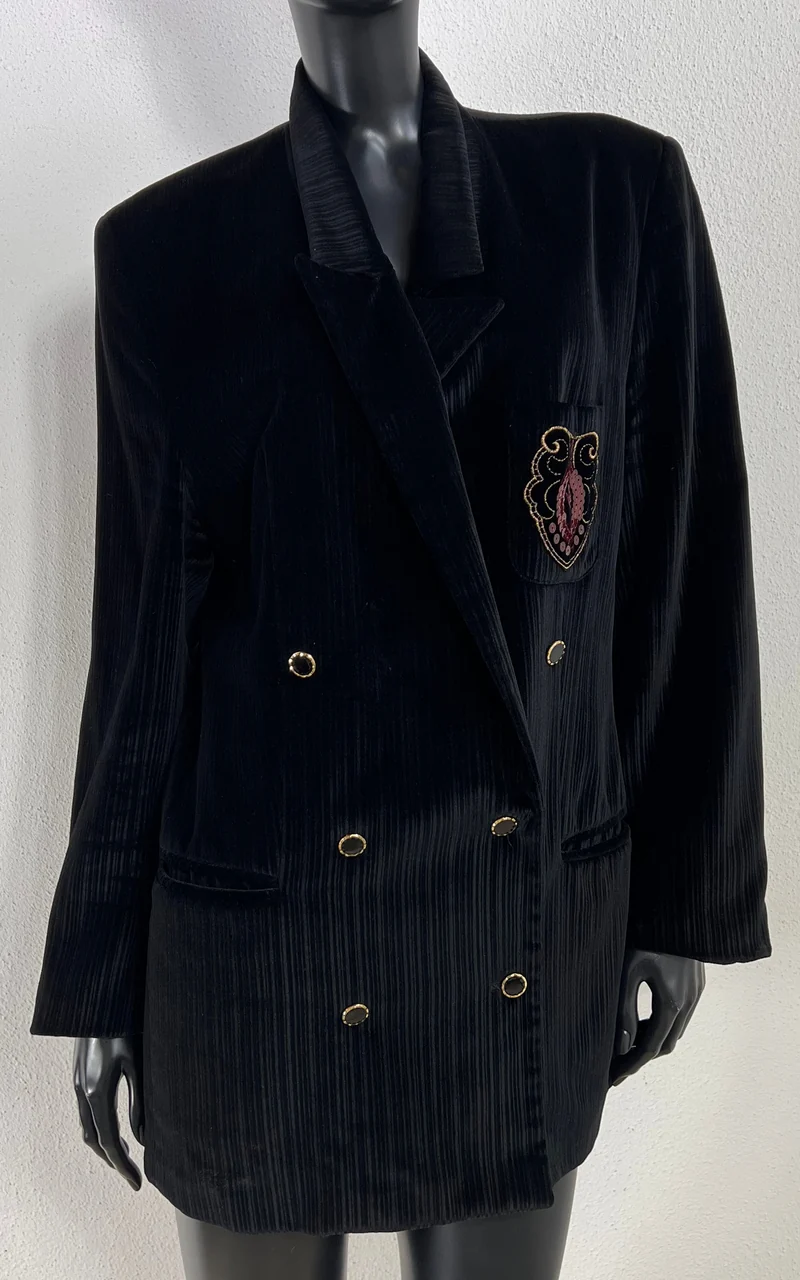 Vintage Black Velvet Blazer
