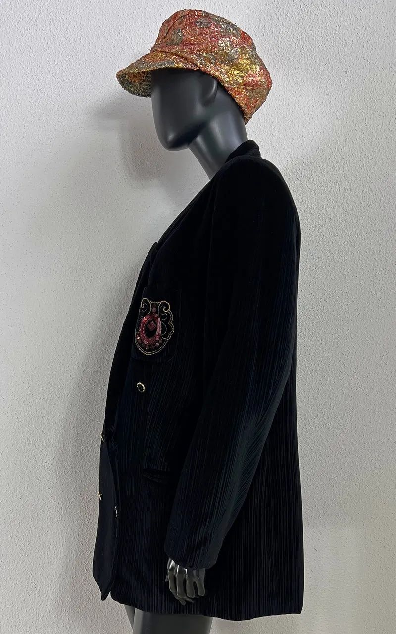 Vintage Black Velvet Blazer