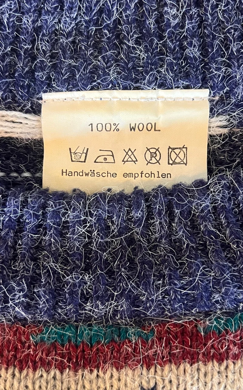 Vintage Fair Isle and Native American Wool Sweater