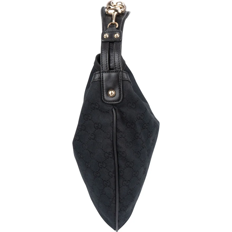Gucci Monogram GG Canvas Chain Horsebit Hobo Shoulder Bag