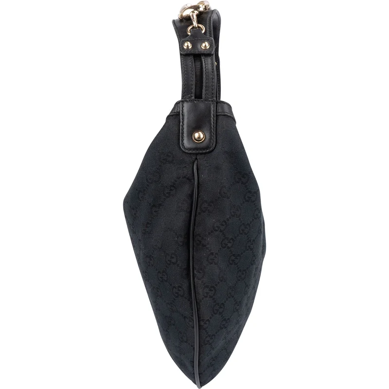 Gucci Monogram GG Canvas Chain Horsebit Hobo Shoulder Bag