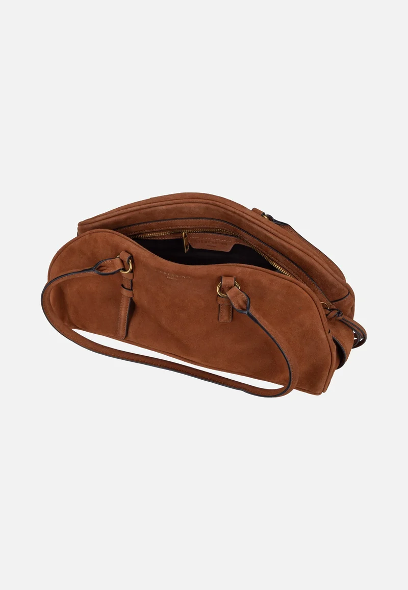 Capri Satchel M Suede Brown - Satchel