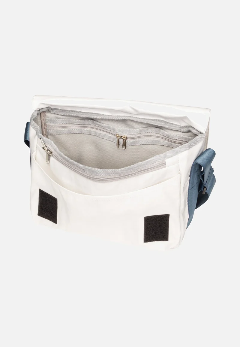 Barkasse Mini Weiß/Streifen Blau/Zahl Grau - Messenger Bag