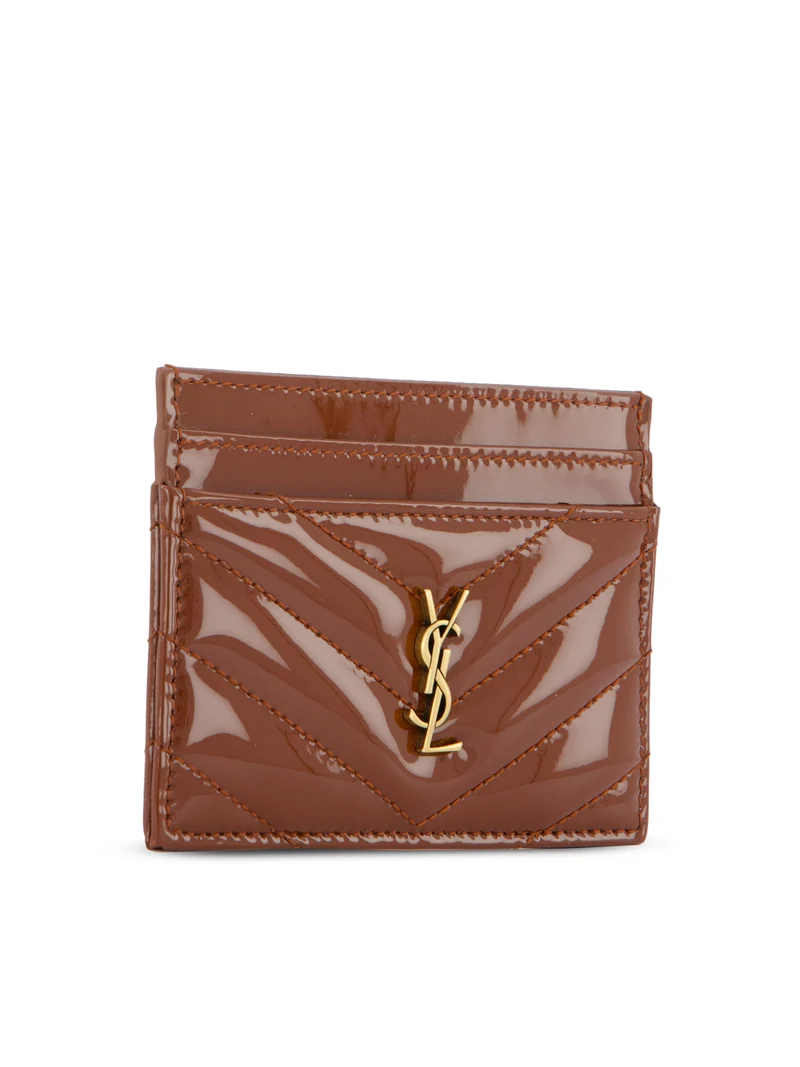 SAINT LAURENT Porta Carte Cassandre In Pelle