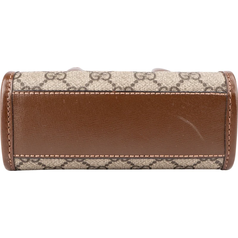 Gucci Monogram GG Supreme Interlocking G Mini Paperbag Crossbody Handbagag