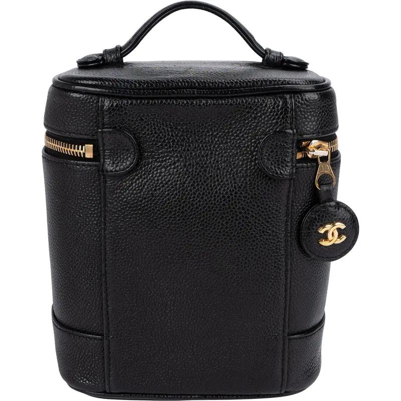 Chanel Caviar Leather CC Vanity Case Handbag