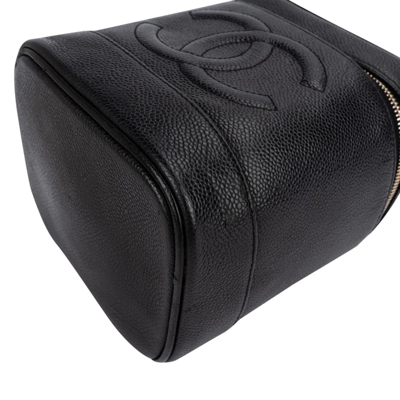 Chanel Caviar Leather CC Vanity Case Handbag