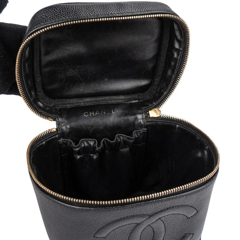Chanel Caviar Leather CC Vanity Case Handbag