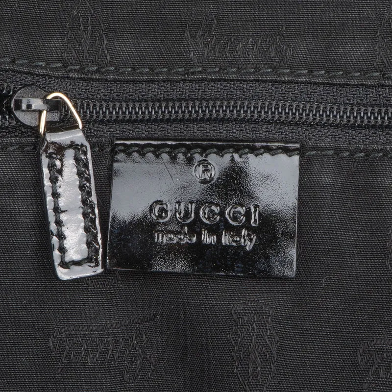 Gucci Monogram GG Canvas Patent Leather Charmy Shoulder Bag