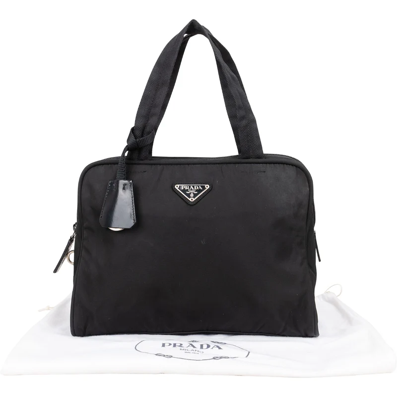 Prada Black Nylon Triangle Handbag
