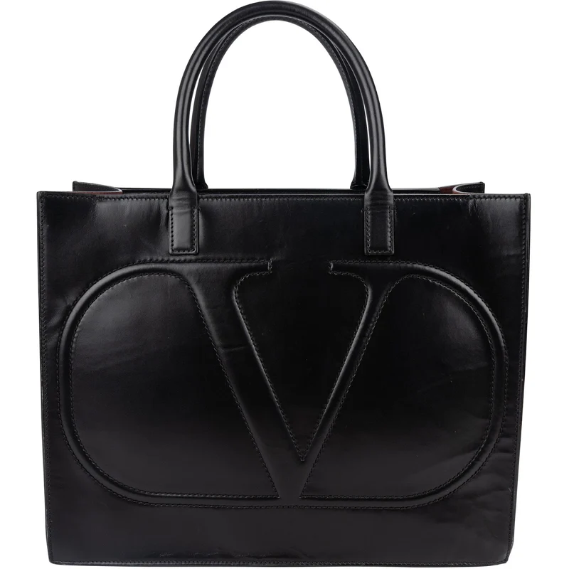 Valentino Garavani Calfskin VLogo WalkTote Handbag