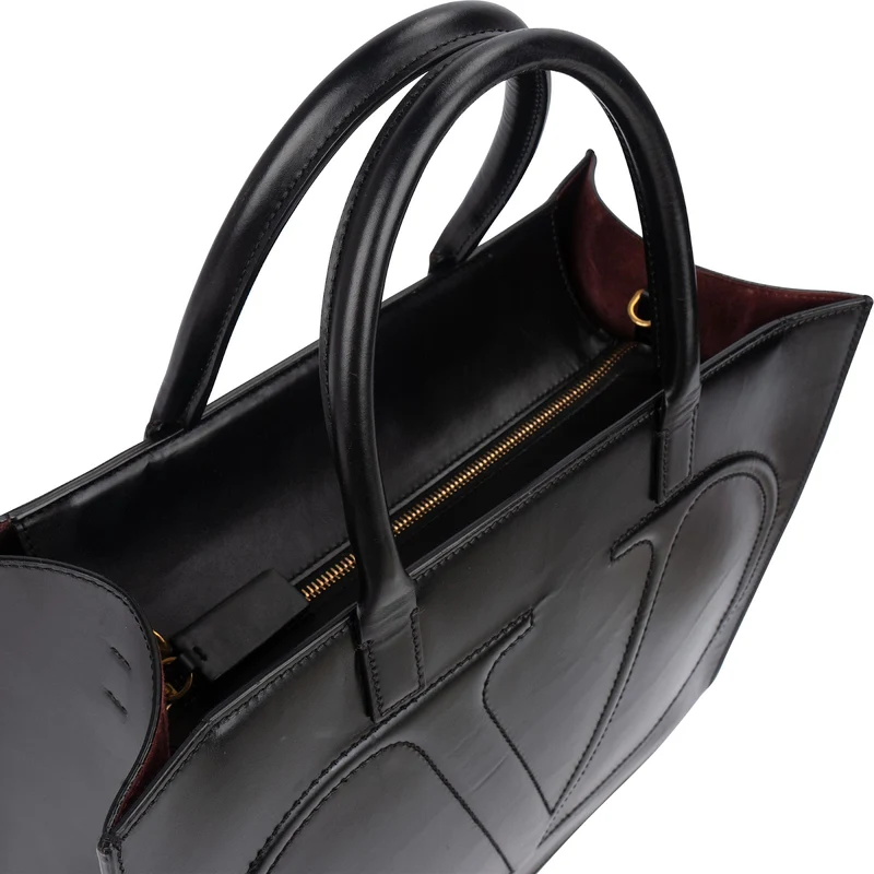Valentino Garavani Calfskin VLogo WalkTote Handbag