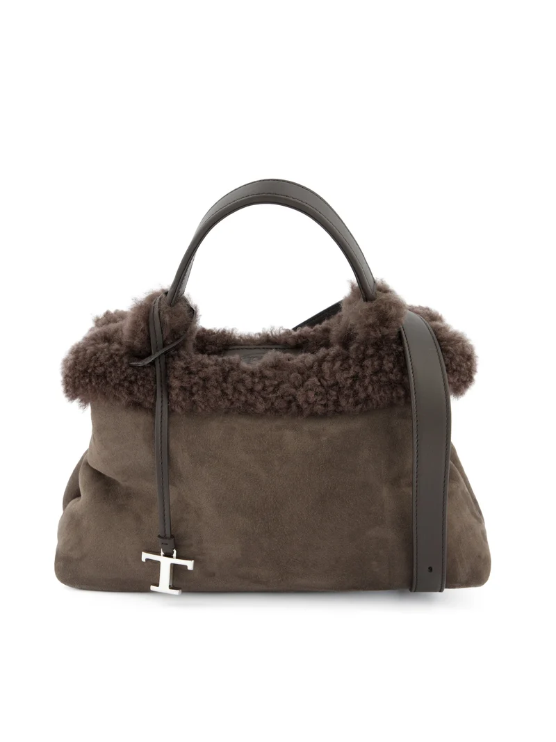 TOD'S Borsa In Suede E Shearling