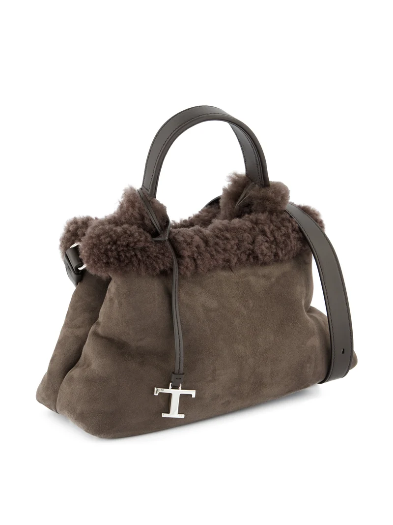 TOD'S Borsa In Suede E Shearling