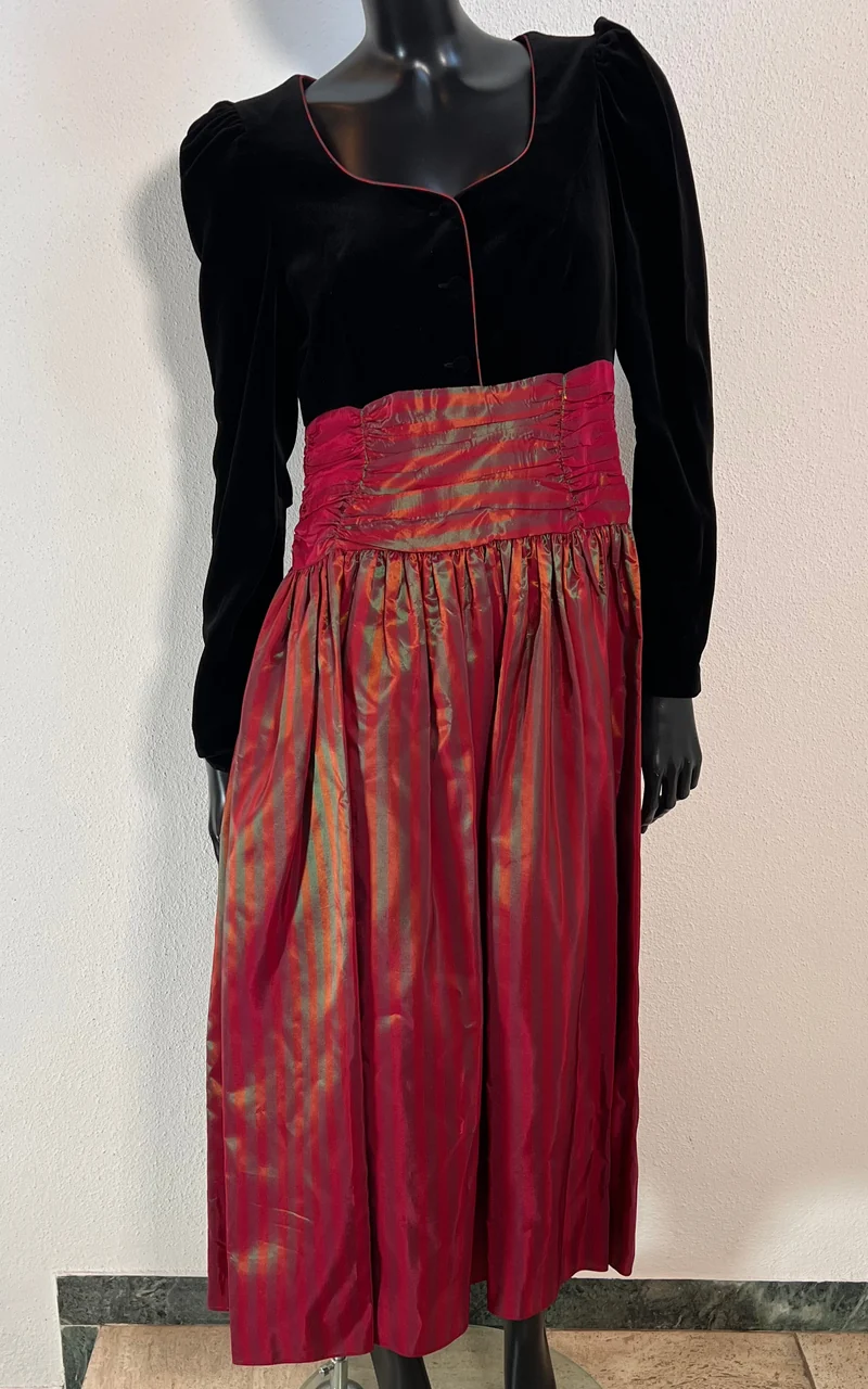 Vintage Laura Ashley Festive Taft Dress