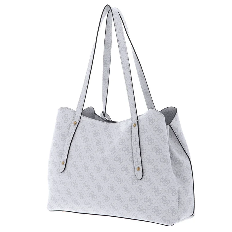 Guess Schultertasche Damen Eco Brenton Girlfriend Satchel Stone Logo HWESB839009 STL