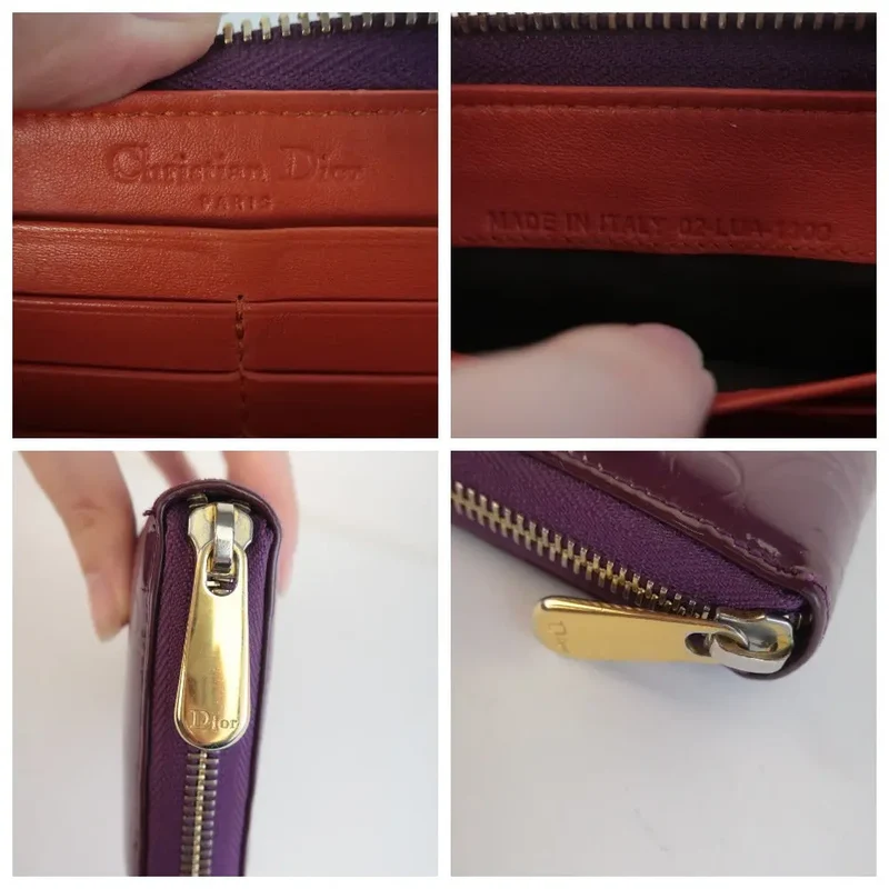 Dior Patent Leather Violet Wallet