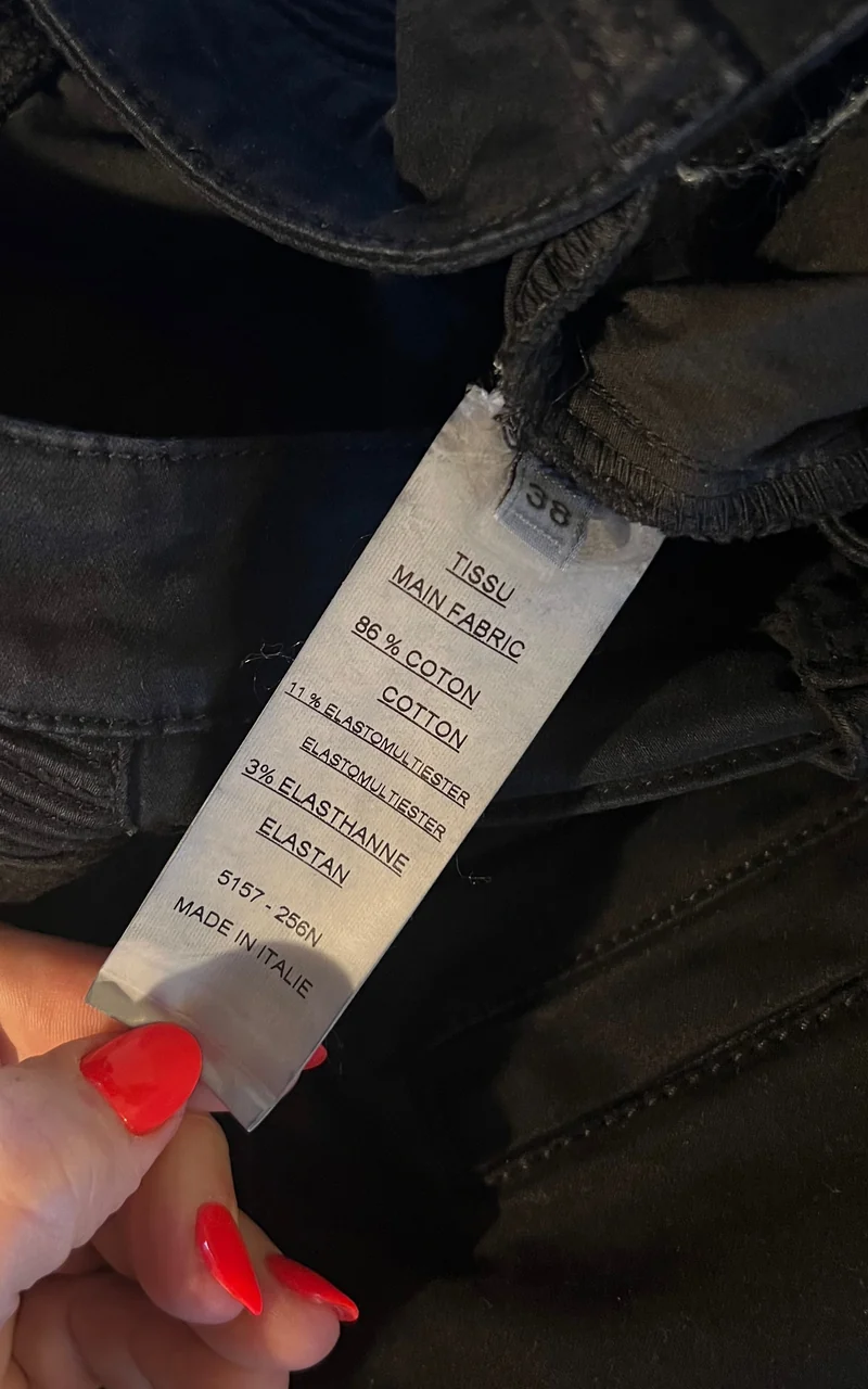 Vintage Balmain Biker Pants Black Denim
