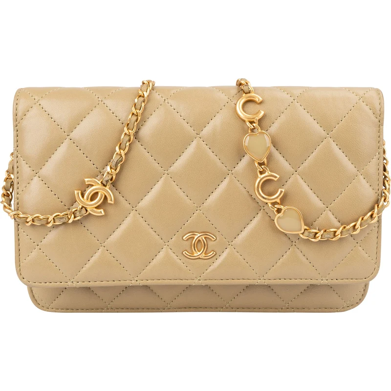 Chanel Quilted Lambskin Sweetheart CC Wallet On Chain Crossbody Bag