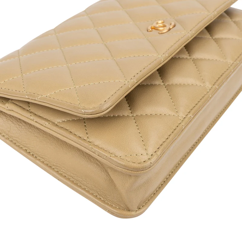 Chanel Quilted Lambskin Sweetheart CC Wallet On Chain Crossbody Bag