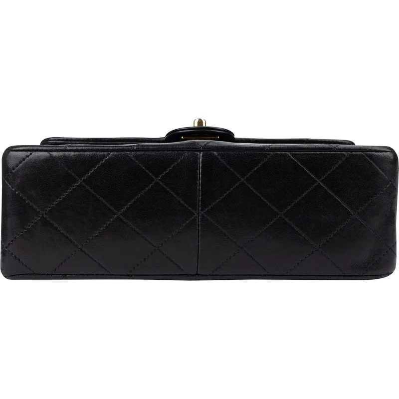 Chanel Quilted Lambskin 24K Gold Single Flap Crossbody Bag