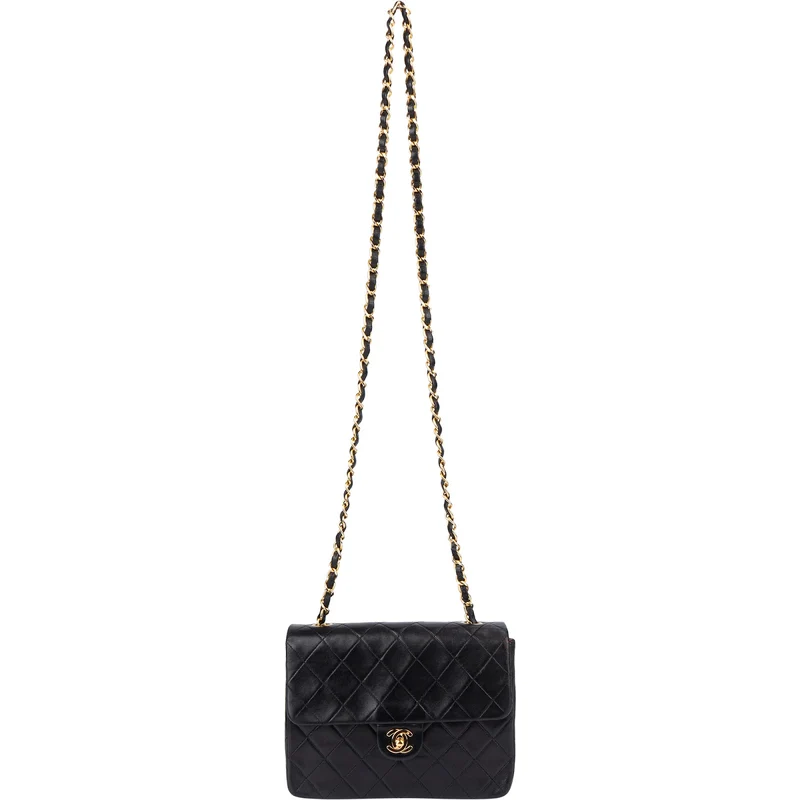Chanel Quilted Lambskin 24K Gold Single Flap Crossbody Bag