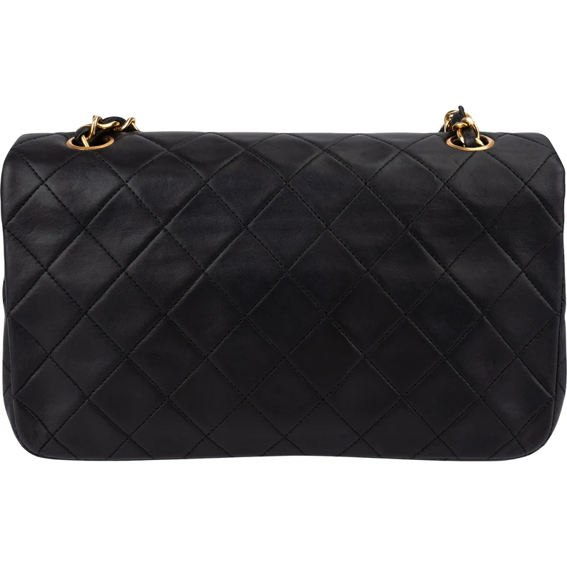 Chanel Quilted Lambskin 24K Gold Single Flap Crossbody Bag
