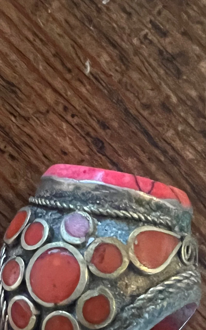 Vintage 70s Indian Armcuff Ring Set