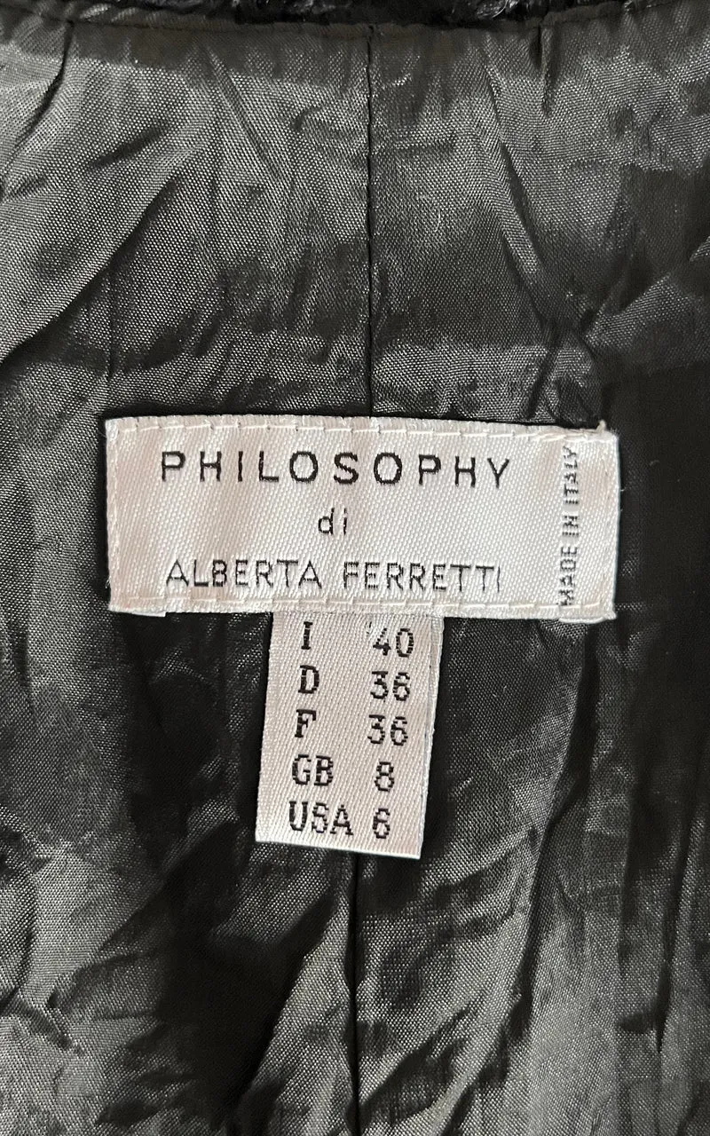 Vintage Philosophie by Alberta Ferretti Fake Fur Skirt