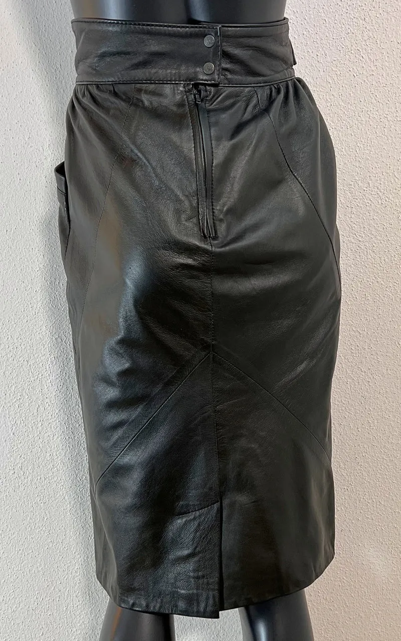Vintage 90s Leather Skirt