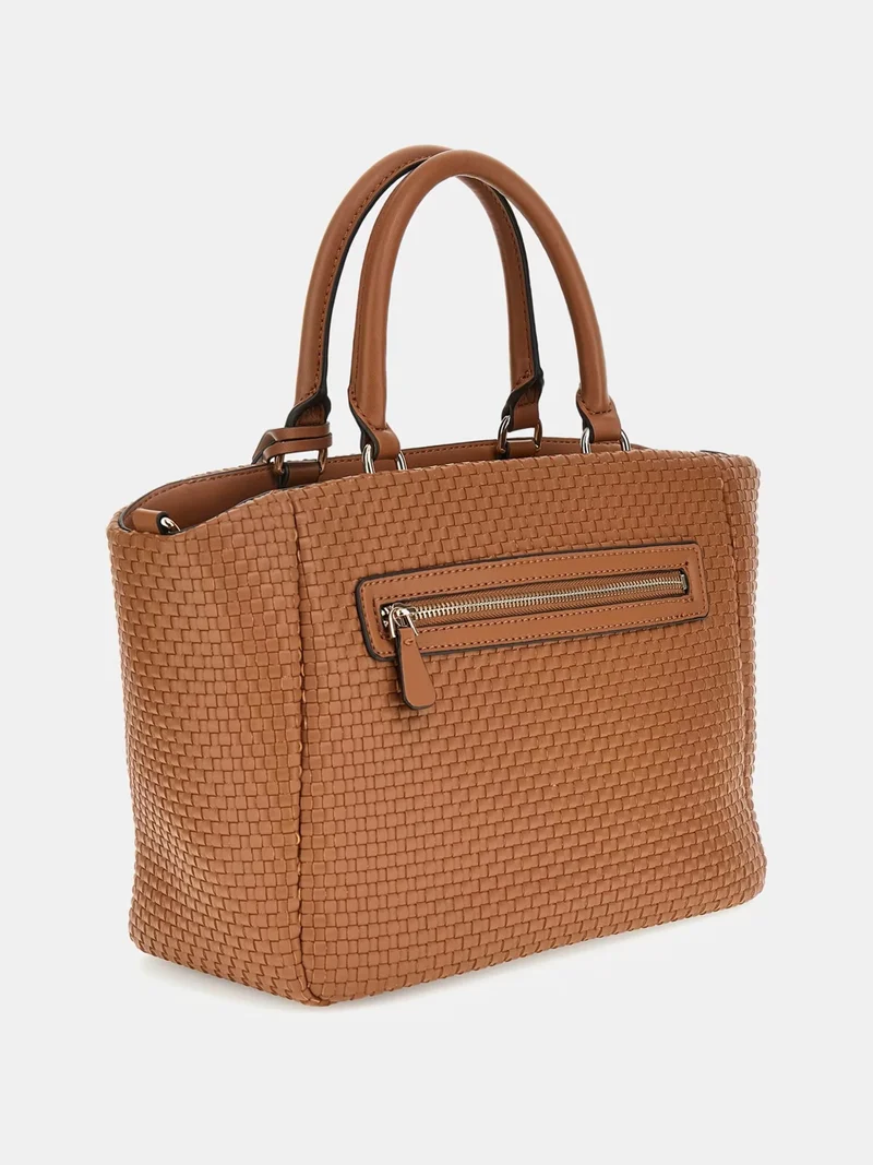 GUESS Handtasche Damen Etel Girlfriend Satchel Cognac HWWW9219060‑COG