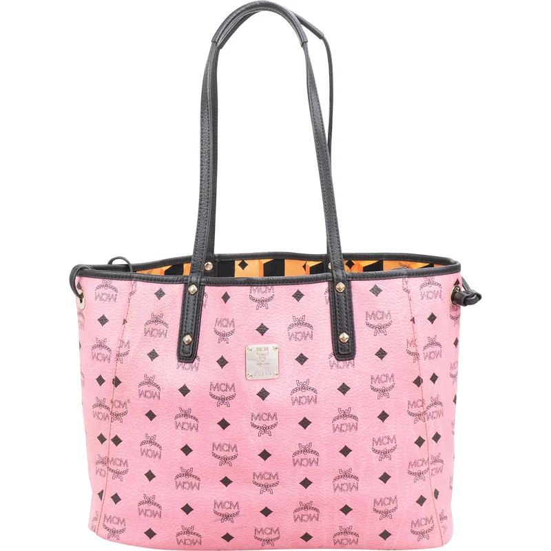 MCM Monogram Visetos Leather Reversible Liz Shopper Shoulder Bag