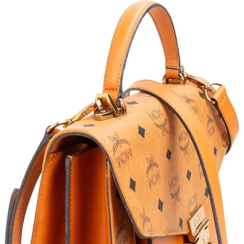 MCM Monogram Visetos Coated Canvas Patricia Satchel Handbag