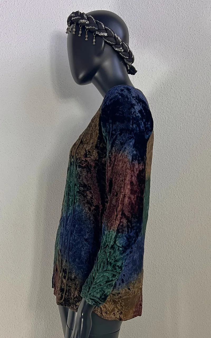 Vintage 90s Indian Velvet Shirt